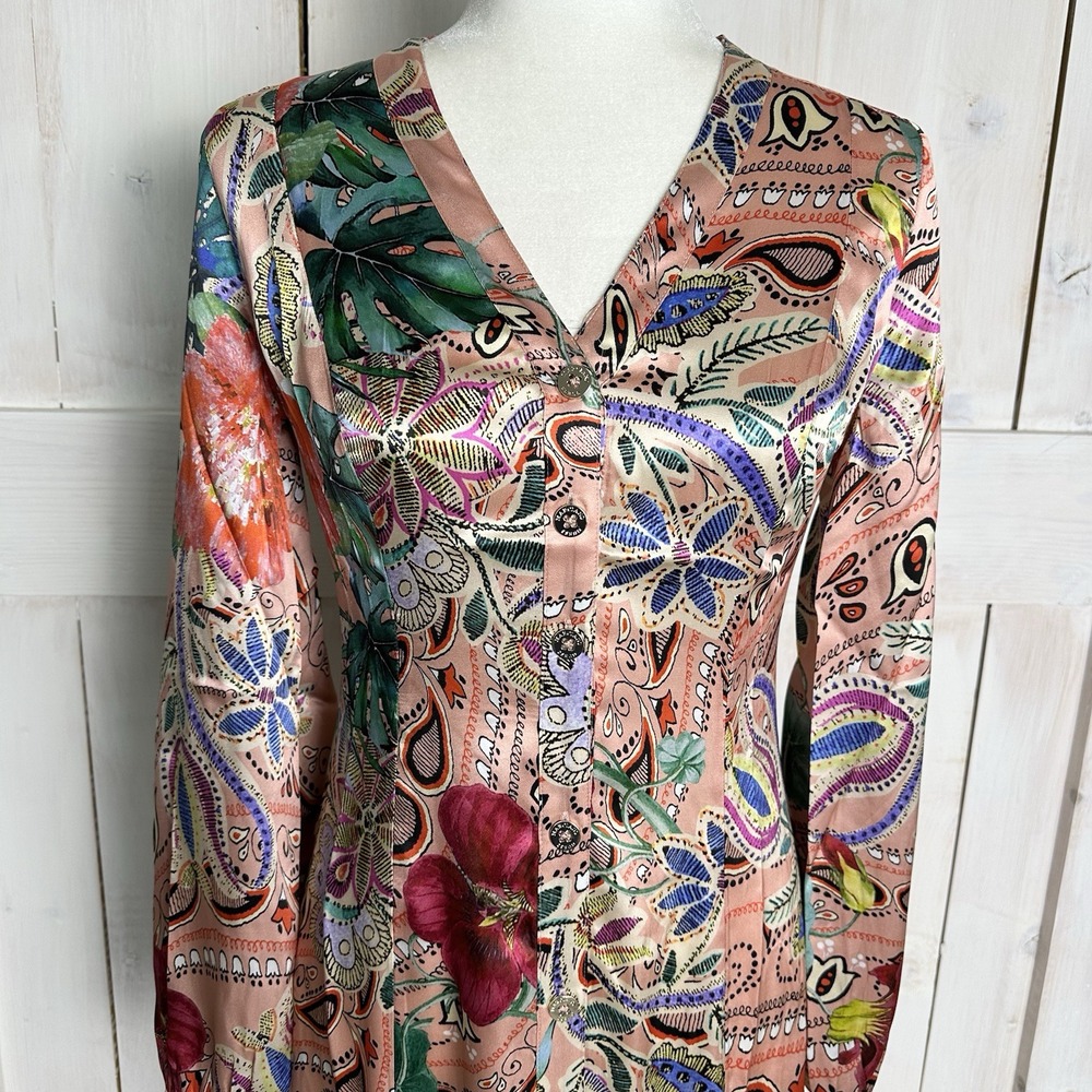 Guess Floral Maxi Dress - Pink and Green - Picture 4 of 13